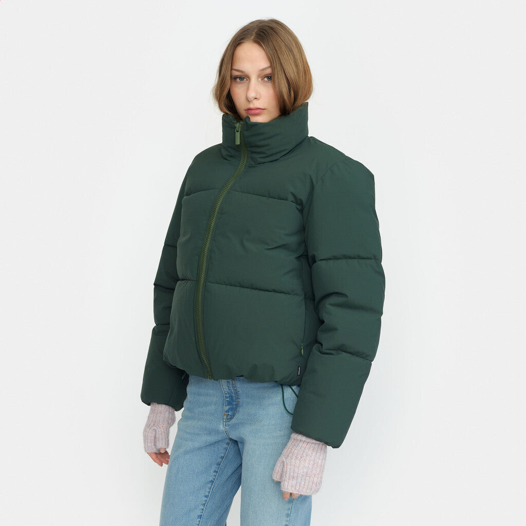 Selfhood úlpa Short puffer Darkgreen