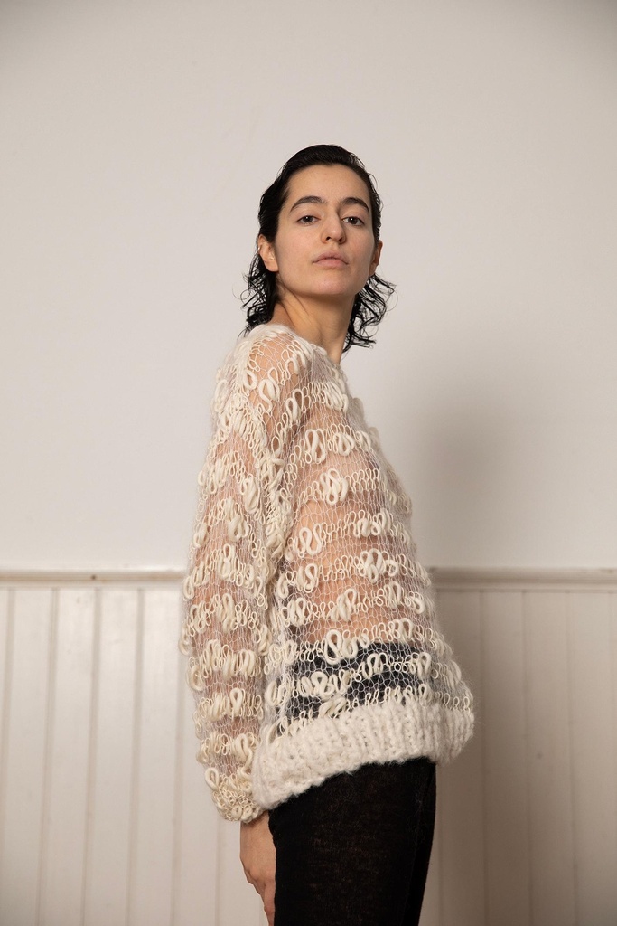 GUÐRUN&GUÐRUN peysa Purla off white