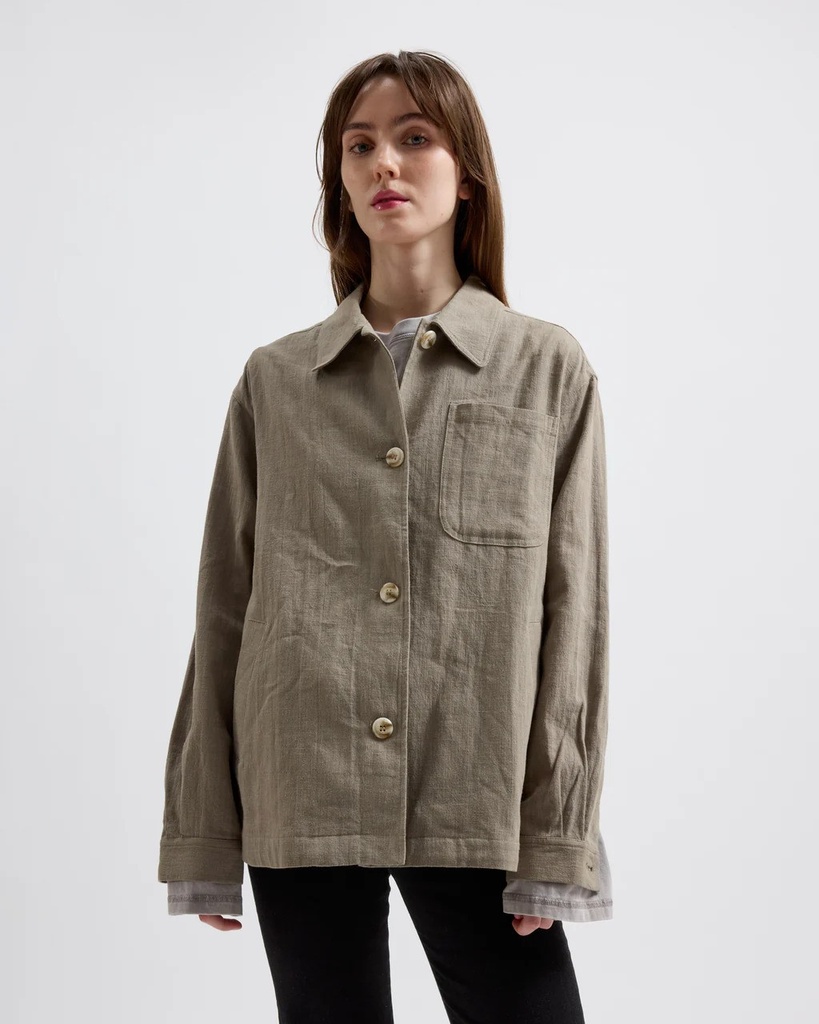 BRIXTOL jakki Ally linen Light moss