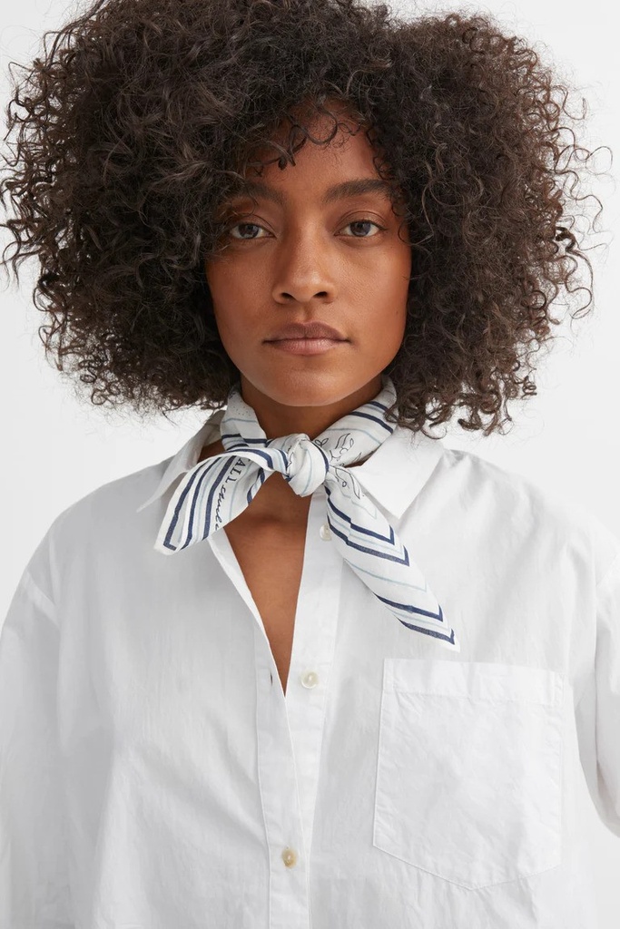 SKALL  klútur Classic scarf Light cream/blue