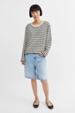SKALL bolur Louie oversized blouse Dark navy/white