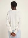 Lanius peysa Pullover mit V Ausschnitt Off white