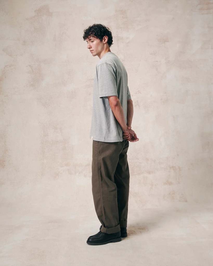 Uskees Bolur #7008 Oversized t-shirt - Grey marl