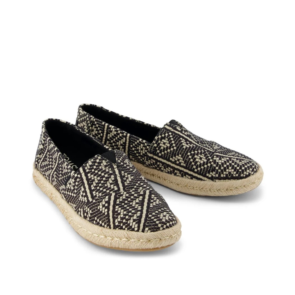 TOMS skór - Women Rope Sole Black Diamond Woven