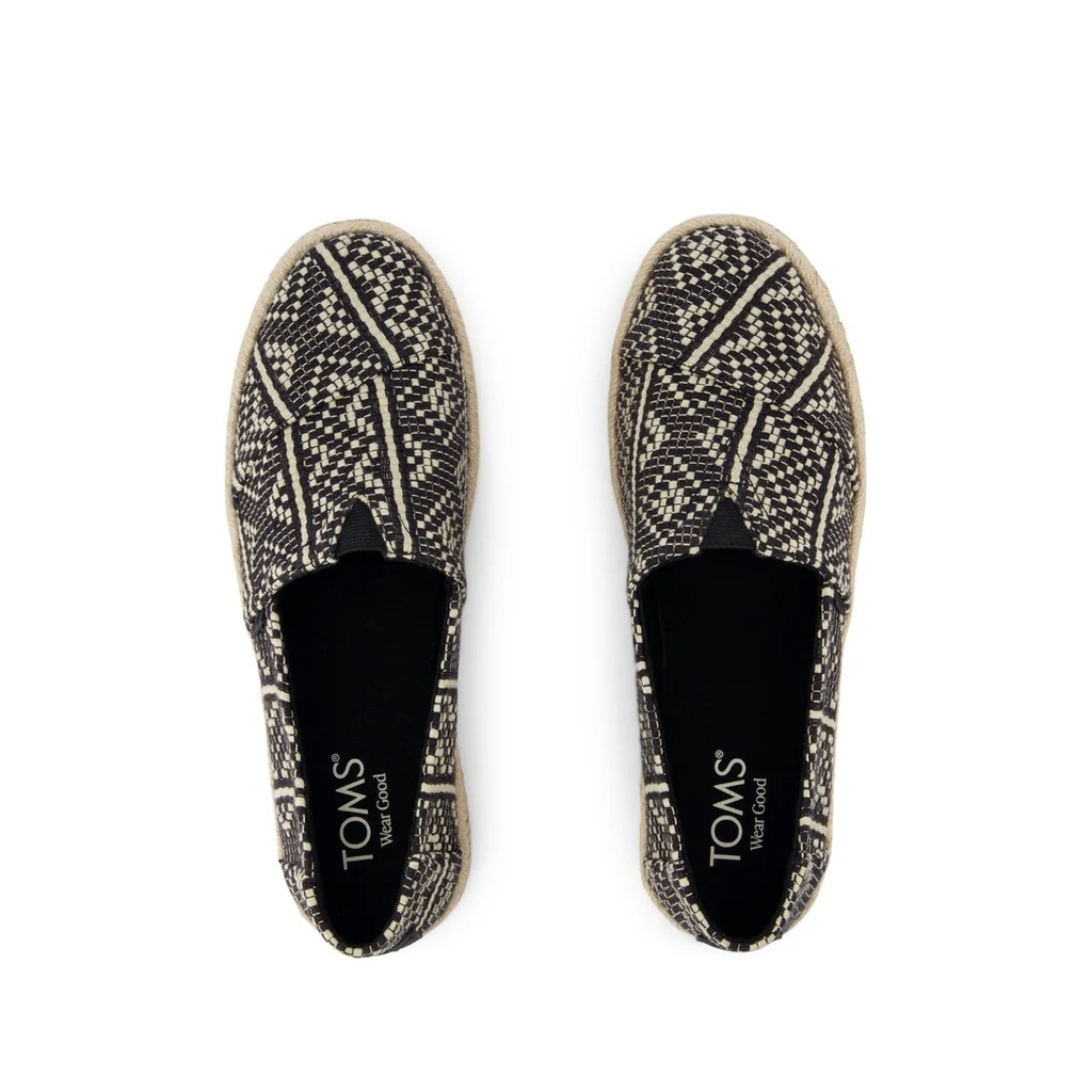 TOMS skór - Women Rope Sole Black Diamond Woven
