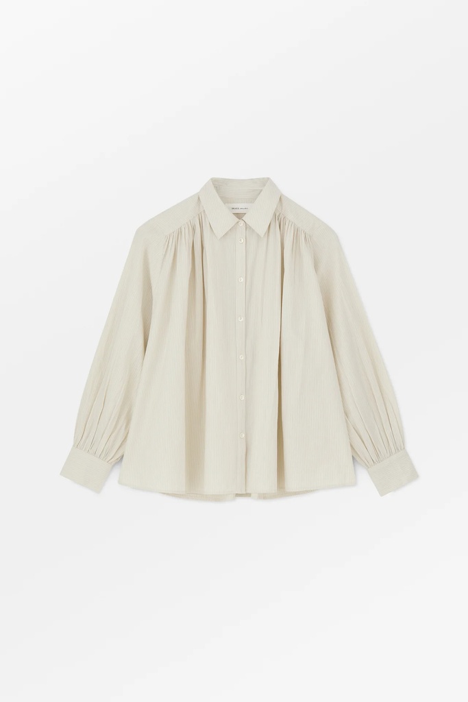 SKALL skyrta Louise shirt Light blue/white stripe