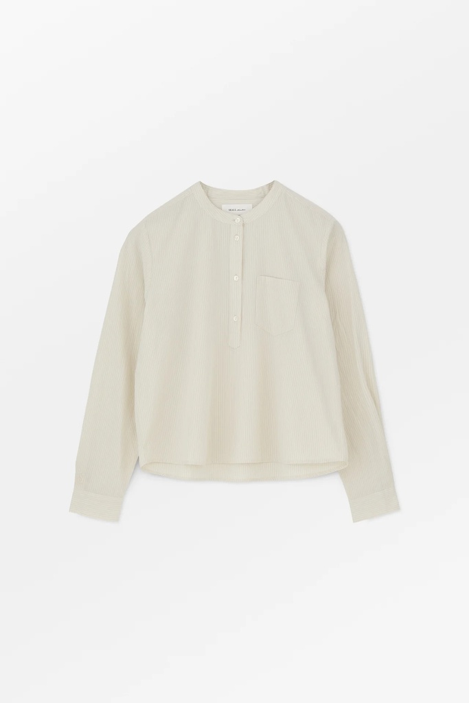 SKALL skyrta Agnes shirt Light blue/white stripe