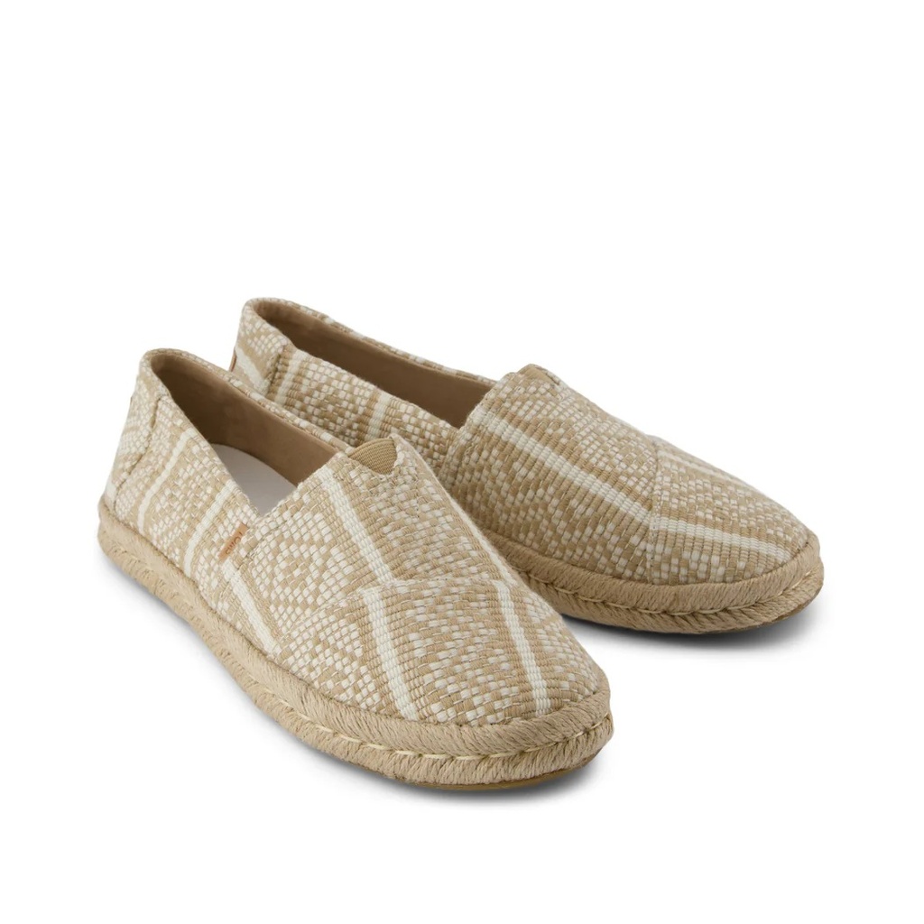 TOMS skór - Women Rope Sole Oatmeal Beige Diamond Woven