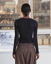 Baserange toppur Vein long sleeve Murano Navy