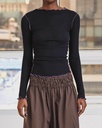 Baserange toppur Vein long sleeve Murano Navy