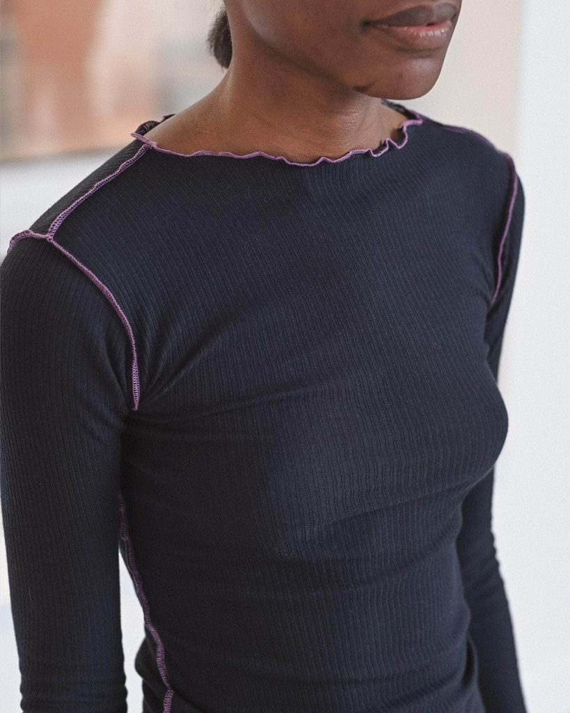 Baserange toppur Vein long sleeve Murano Navy
