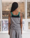 Baserange toppur Pictorial Strap top Ziti Grey