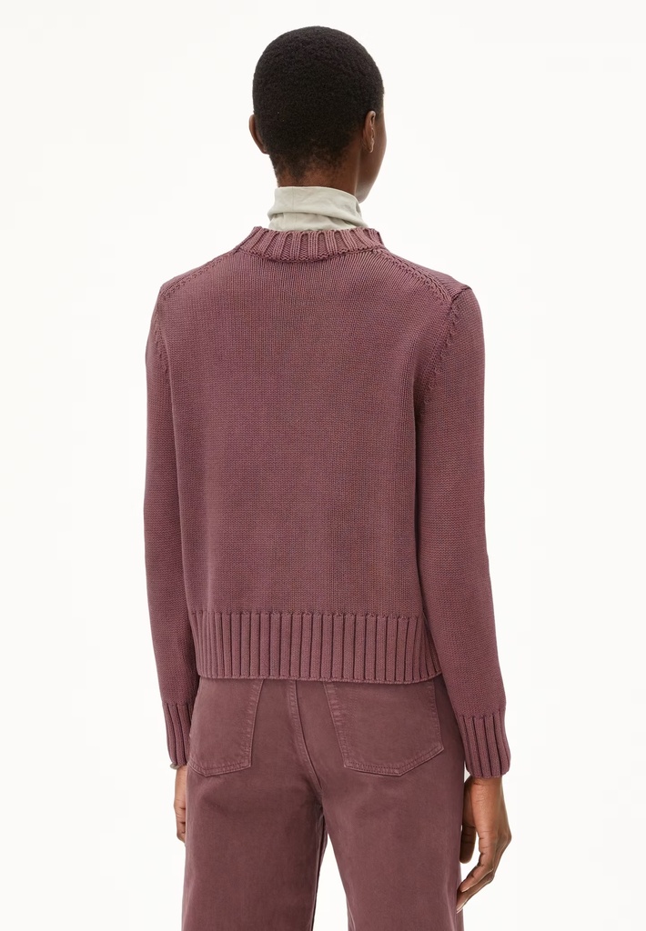 ARMEDANGELS peysa Amaliaas GMT dye dark berry