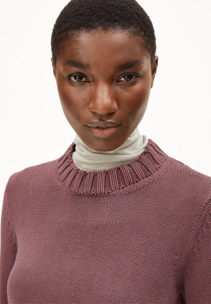 ARMEDANGELS peysa Amaliaas GMT dye dark berry