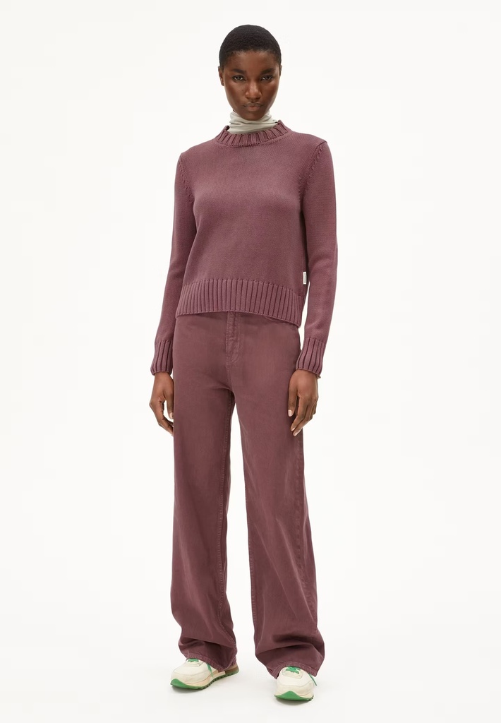 ARMEDANGELS peysa Amaliaas GMT dye dark berry