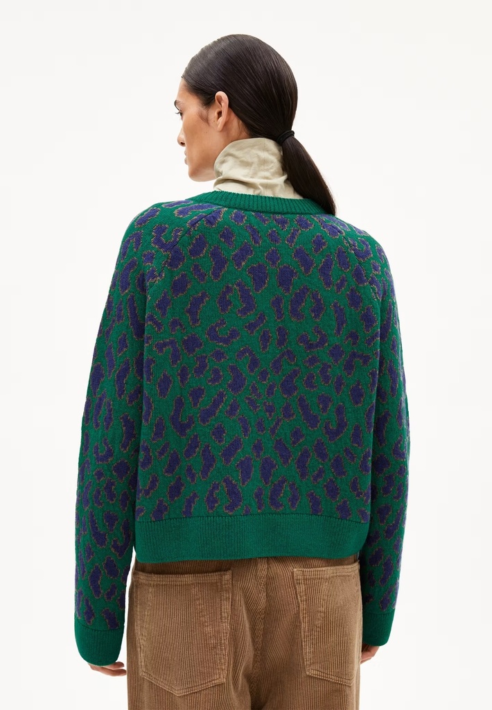 ARMEDANGELS peysa Diliriaa Leopard Emerald green