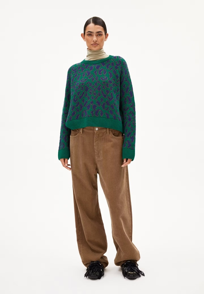 ARMEDANGELS peysa Diliriaa Leopard Emerald green