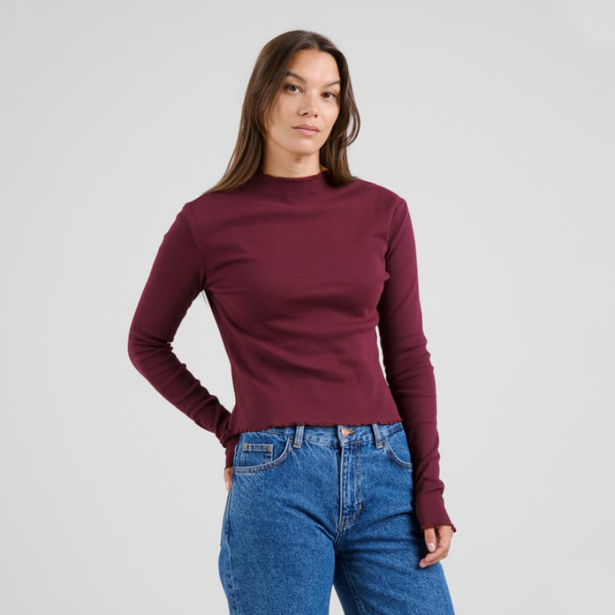 Dedicated Toppur Rib top Ryd Fig Red Fig