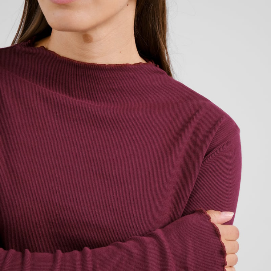 Dedicated Toppur Rib top Ryd Fig Red Fig