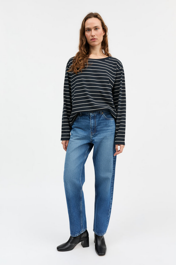 SKALL bolur Loui oversized blouse Navy/White str.