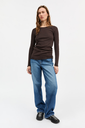 SKALL toppur Edie blouse Dark brown