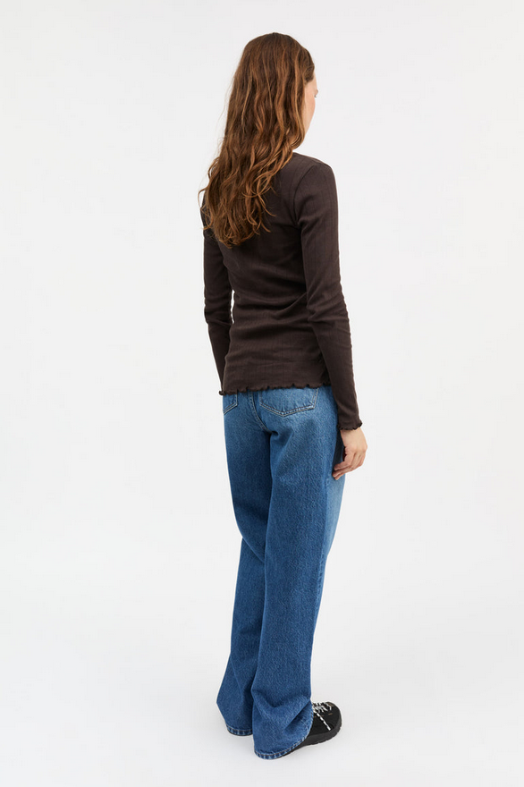 SKALL toppur Edie blouse Dark brown