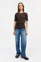 SKALL toppur Edie tee Dark brown