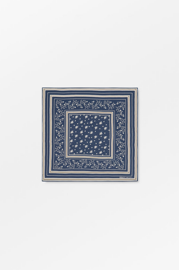 SKALL  klútur Classic scarf Dark navy 55x55