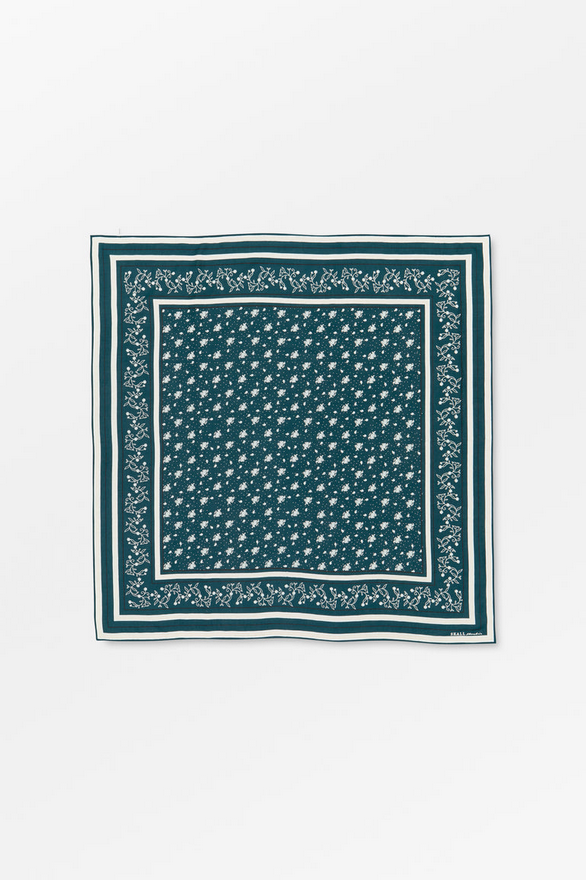 SKALL  klútur Classic scarf Pine green 90x90