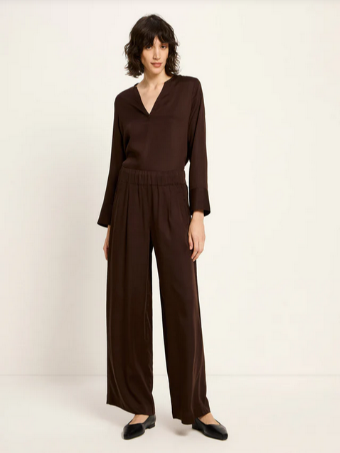 Lanius buxur Hose mit weiten Bein Dark brown