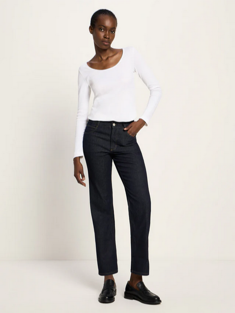 Lanius buxur Jeans mit Aufschlag Black blue denim
