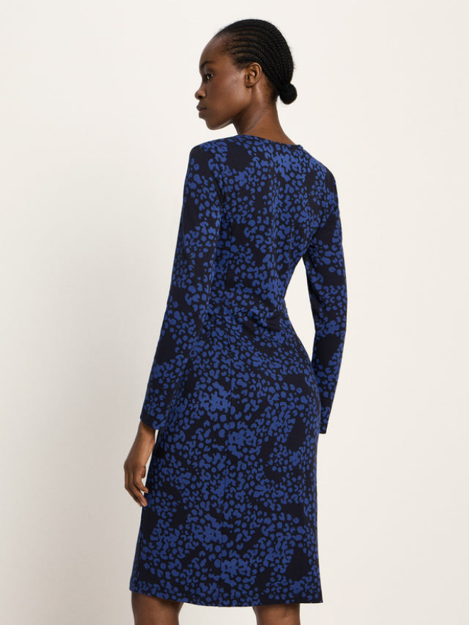 Lanius kjóll Kleid mit Wickeloptic print painted