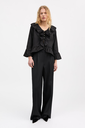 SKALL skyrta Rimini flounce blouse Black