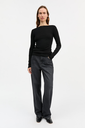 SKALL toppur Amy wide neck blouse Black