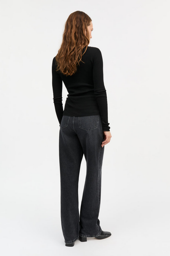 SKALL toppur Amy wide neck blouse Black