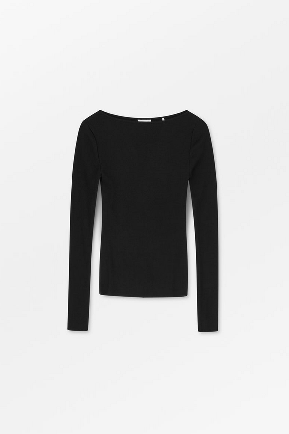SKALL toppur Amy wide neck blouse Black