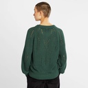Dedicated Peysa Sweater Ockelbo Pointelle Knit Trekking Green