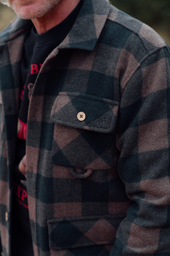 Lakor jakki Birler wool jacket Morel/Green gables