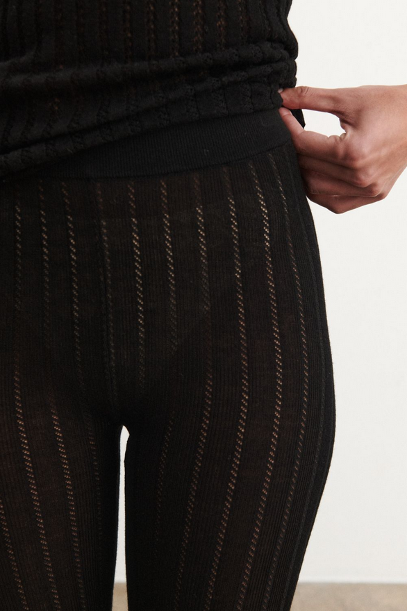 FUB buxur Pointelle leggings Black