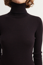 FUB peysa Rollneck top Dark navy/mocca