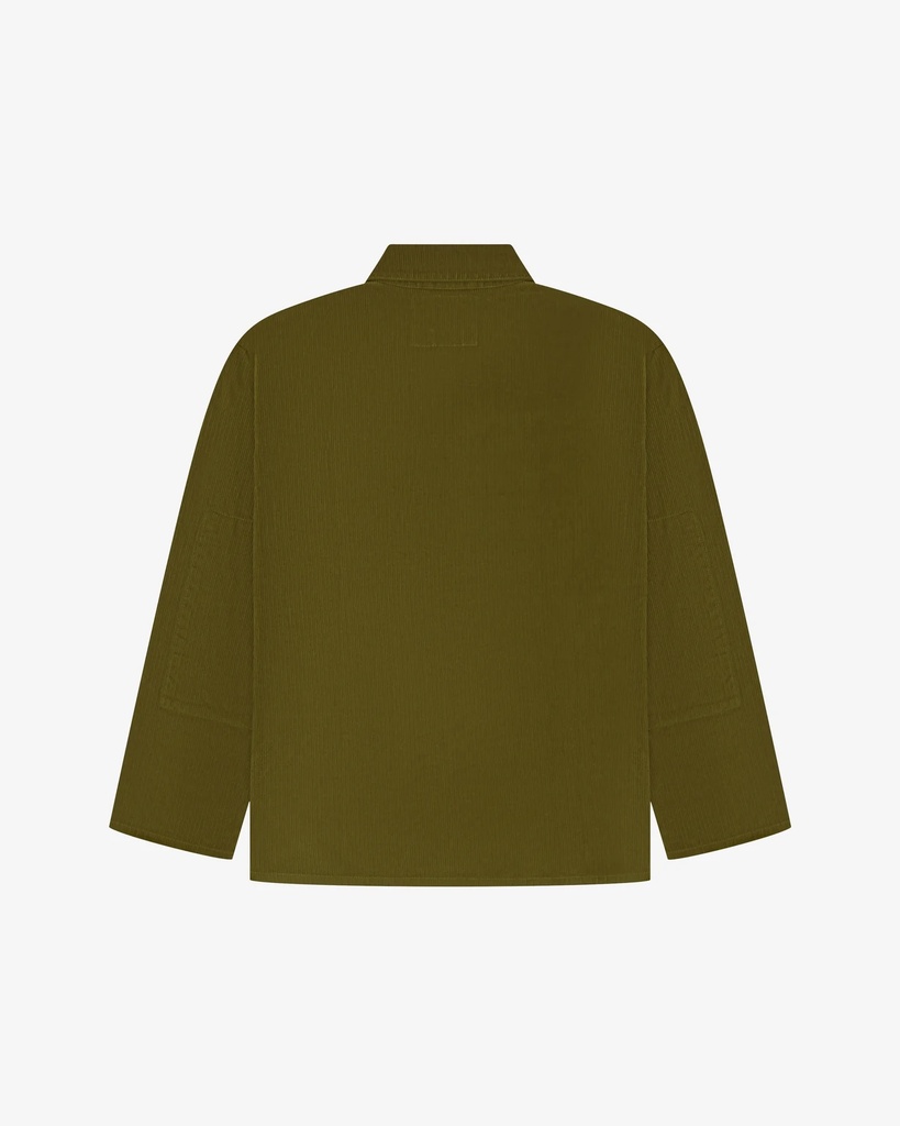 Uskees skyrta #3001 Cord overshirt Woodland green