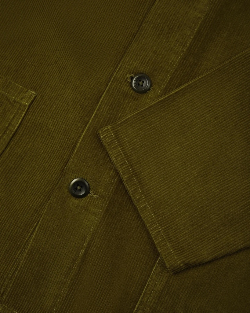 Uskees skyrta #3001 Cord overshirt Woodland green