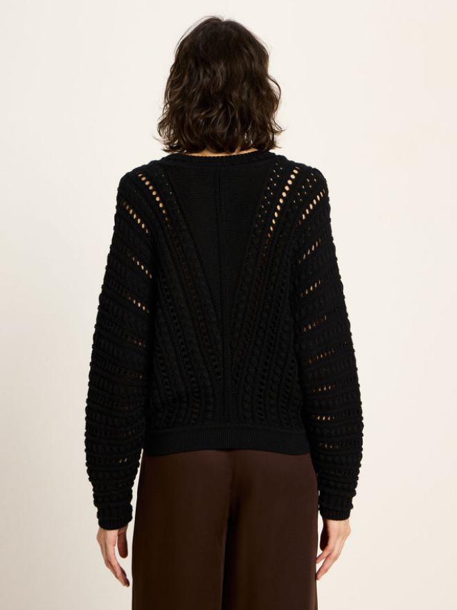 Lanius peysa Ajour pullover Black