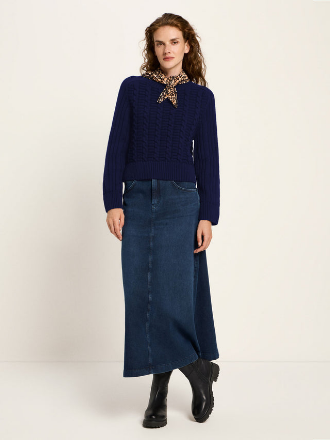 Lanius peysa Zopfpullover Blue