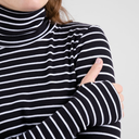 Dedicated Toppur Rib top Malma stripe Black/white