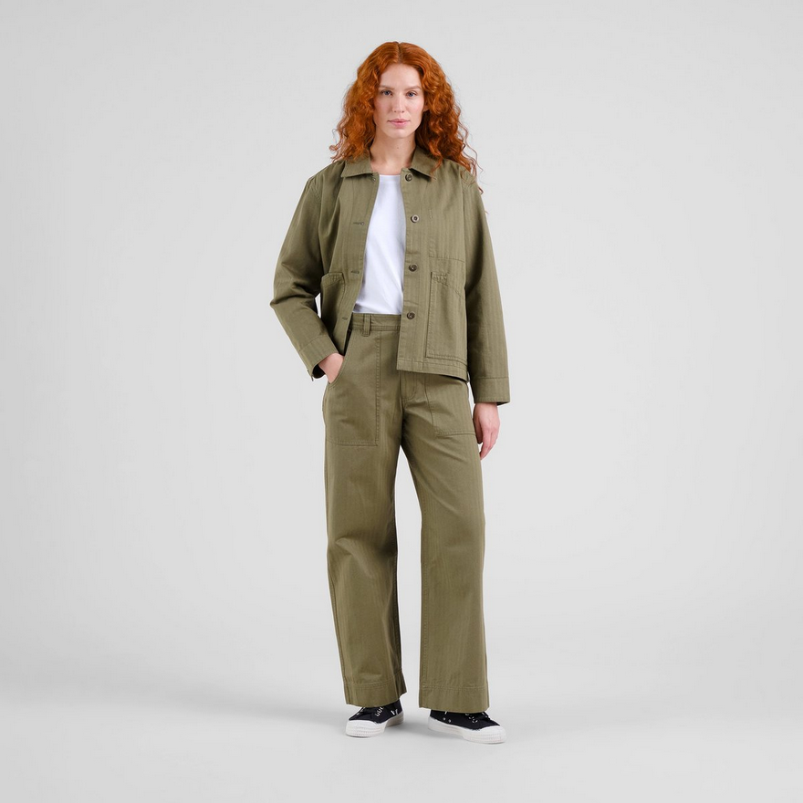 Dedicated buxur Workwear Pants Vara Herring Leaf green
