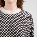 Dedicated peysa Husie bubble knit Black/vanilla