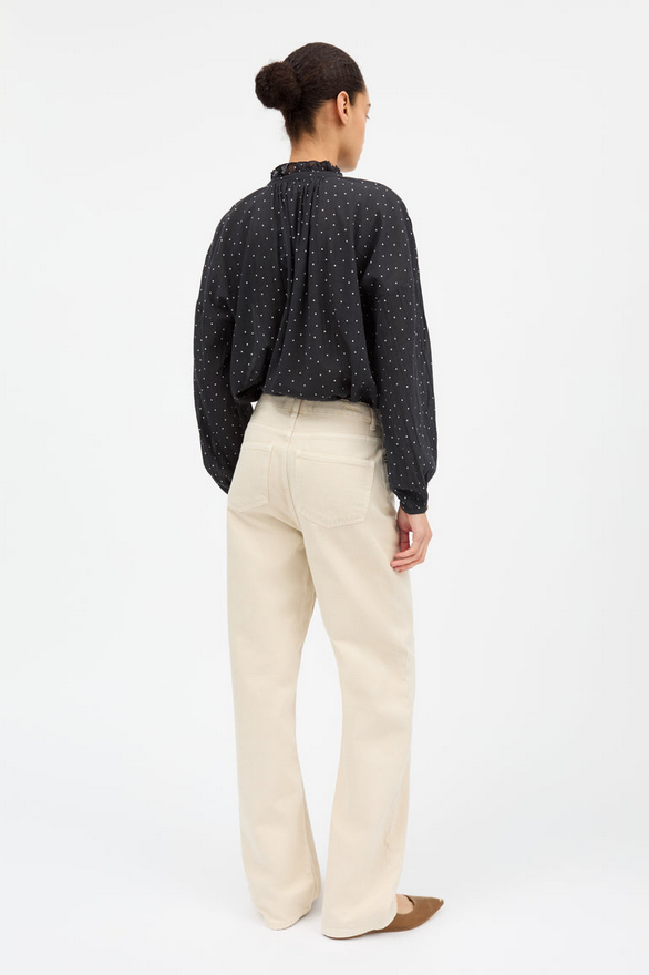 SKALL skyrta Hannah shirt Black/white dots