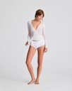 GAI-LISVA Toppur Anne Wrap LS Wool Top White