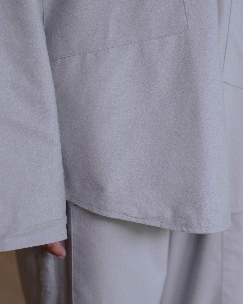 Baserange Skyrta Gren Overshirt Prun Grey